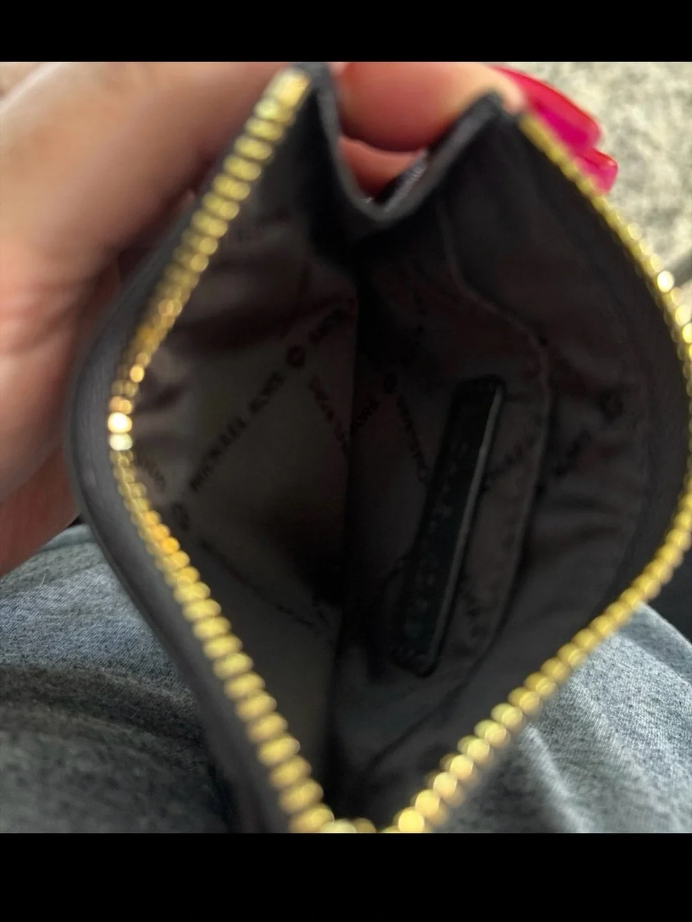 Michael Kors Black Pebbled Leather Crescent Crossbody with Card Case